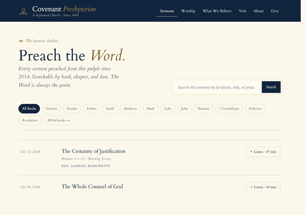 Pulpit church website template
